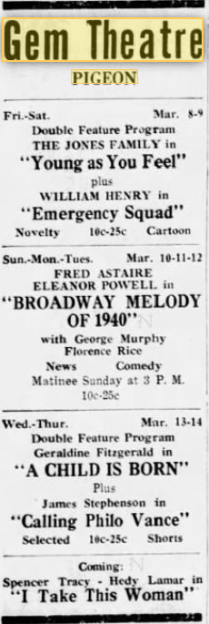 Gem Theatre - March 8 1940 (newer photo)